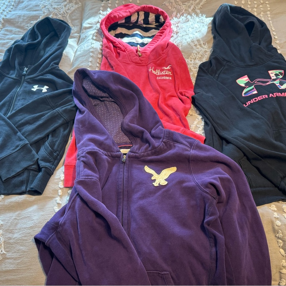 Youth Under Armour, American Eagle, and Hollister Hoodies Collection
